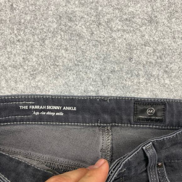 AG jeans women’s 25 THE FARRAH SKINNY ANKLE  black faded Y2K punk Emo rock 24/27 - Picture 5 of 11